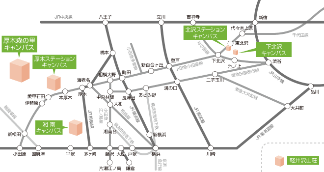 キャンパス所在地 路線図